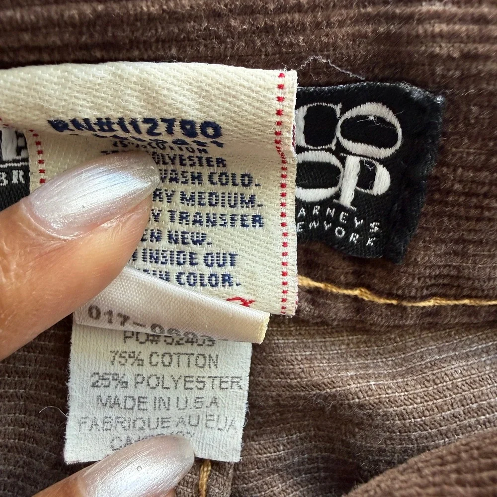 VTG True‎ Religion x Barneys NY LOGAN Brown Corduroy Jeans  32x33  Made in USA